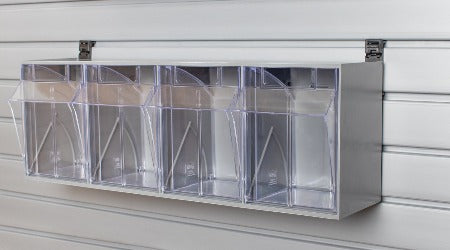 4 Tilt Bin Storage SlatWall Accessory
