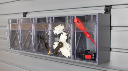 5 Tilt Bin Storage SlatWall Accessory