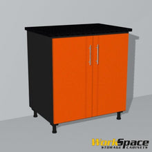 2 Door Base Garage Cabinet (2 Adj. Shelves) 32-1/4"W x 35"H x 22-1/2"D