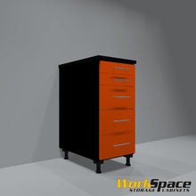 5 Drawer Base Garage Cabinet 16-1/2"W x 35"H x 22-1/2"D