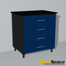 4 Drawer Base Garage Cabinet - 32-1/4"W x 35"H x 22-1/2"D