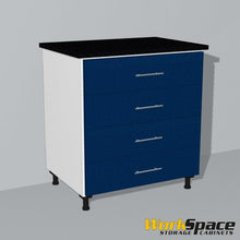 4 Drawer Base Garage Cabinet - 32-1/4"W x 35"H x 22-1/2"D