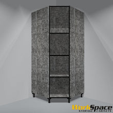 Open Tall Corner Garage Cabinet  (3 Adj. Shelves) 35-1/2"W1 x 35-1/2" W2 x 79-1/8"H x 23-3/4"D